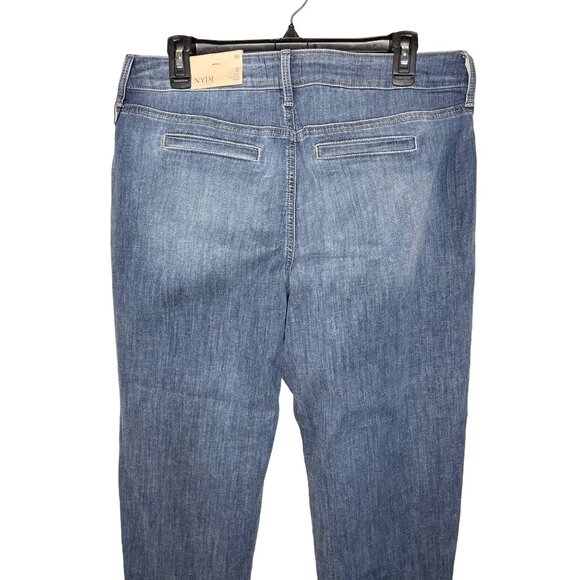 NYDJ Rockie Jeans Blue Carrot Leg Ankle Slimming Stretch Denim NWT Size 10 - Picture 10 of 14